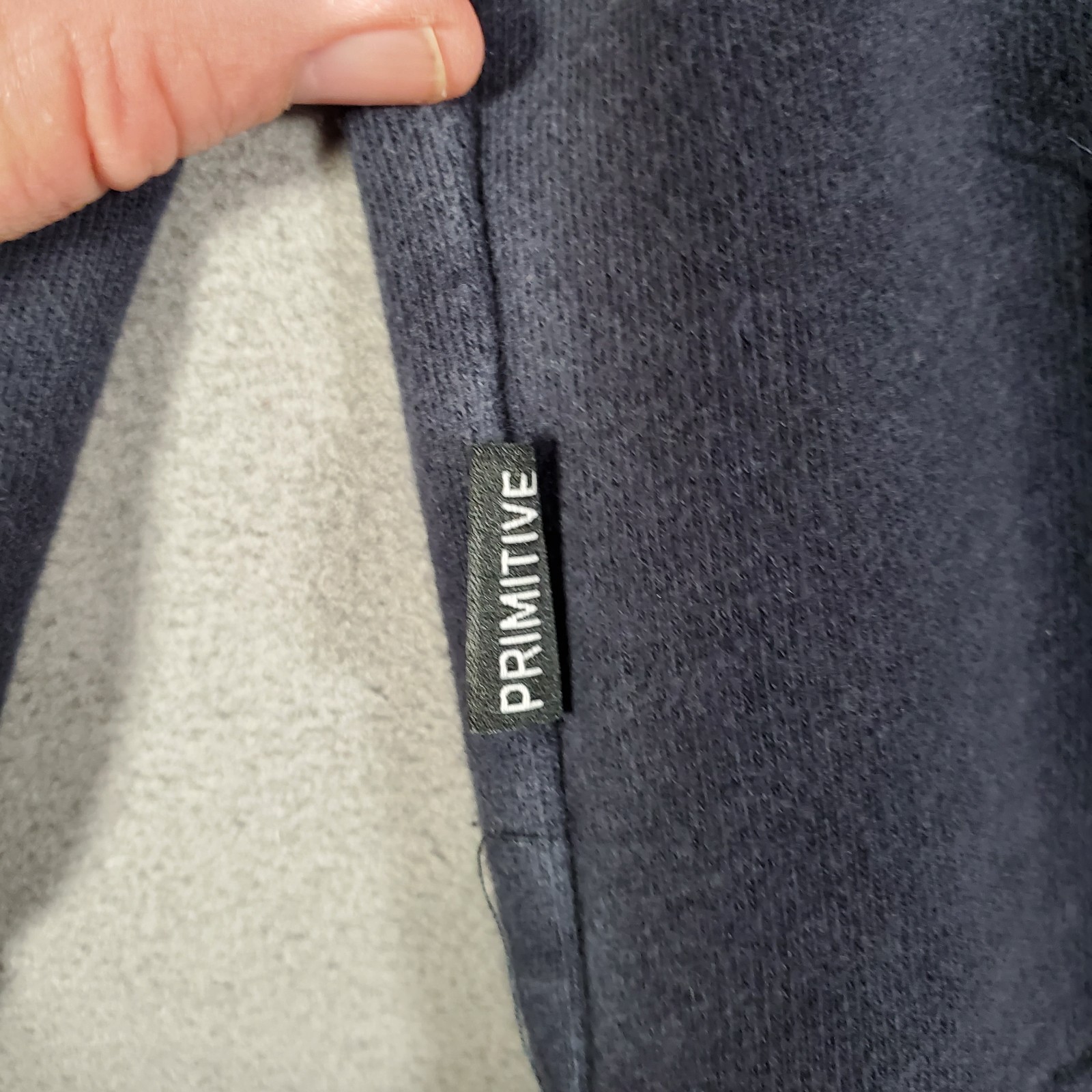 Primitive Apparel Hoodie Mens M Red Gray Blue Colorblock Stitched Logo Skater