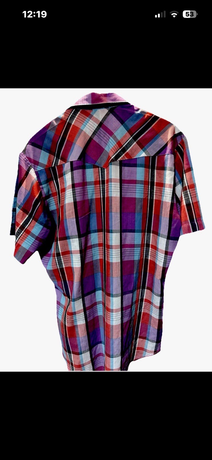 Vtg Wrangler Pearl Snap Multi Color Western Shrt Sleeve Shirt 90’s Medium