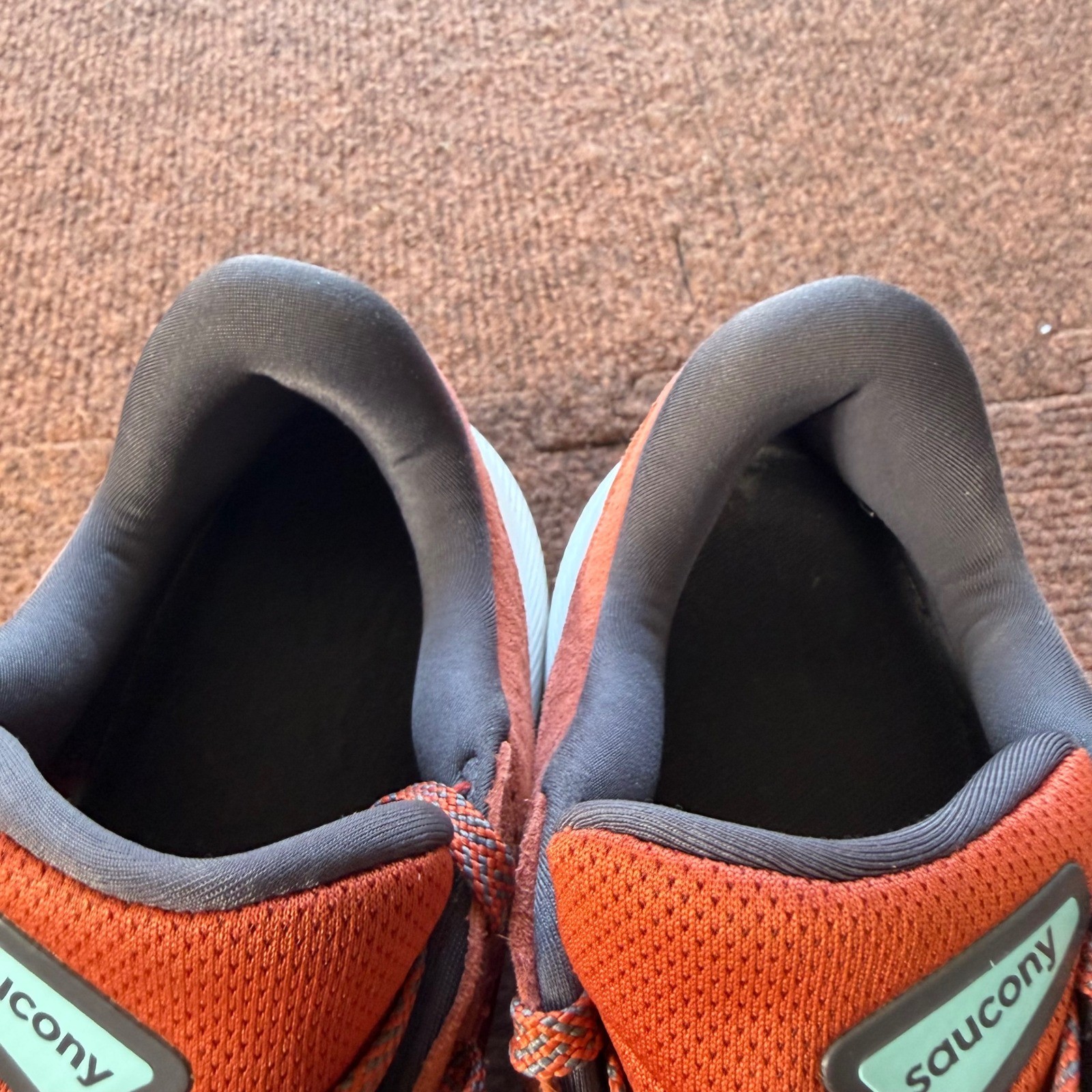 C+ Saucony Ride 15 Mens Running Shoes Orange Red PWRRUN Sneakers S20729-25 gym