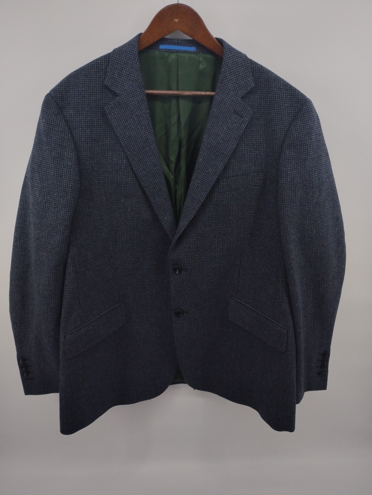 Charles Tyrwhitt Blue Hounds Tooth Blazer 46 R Classic Fit