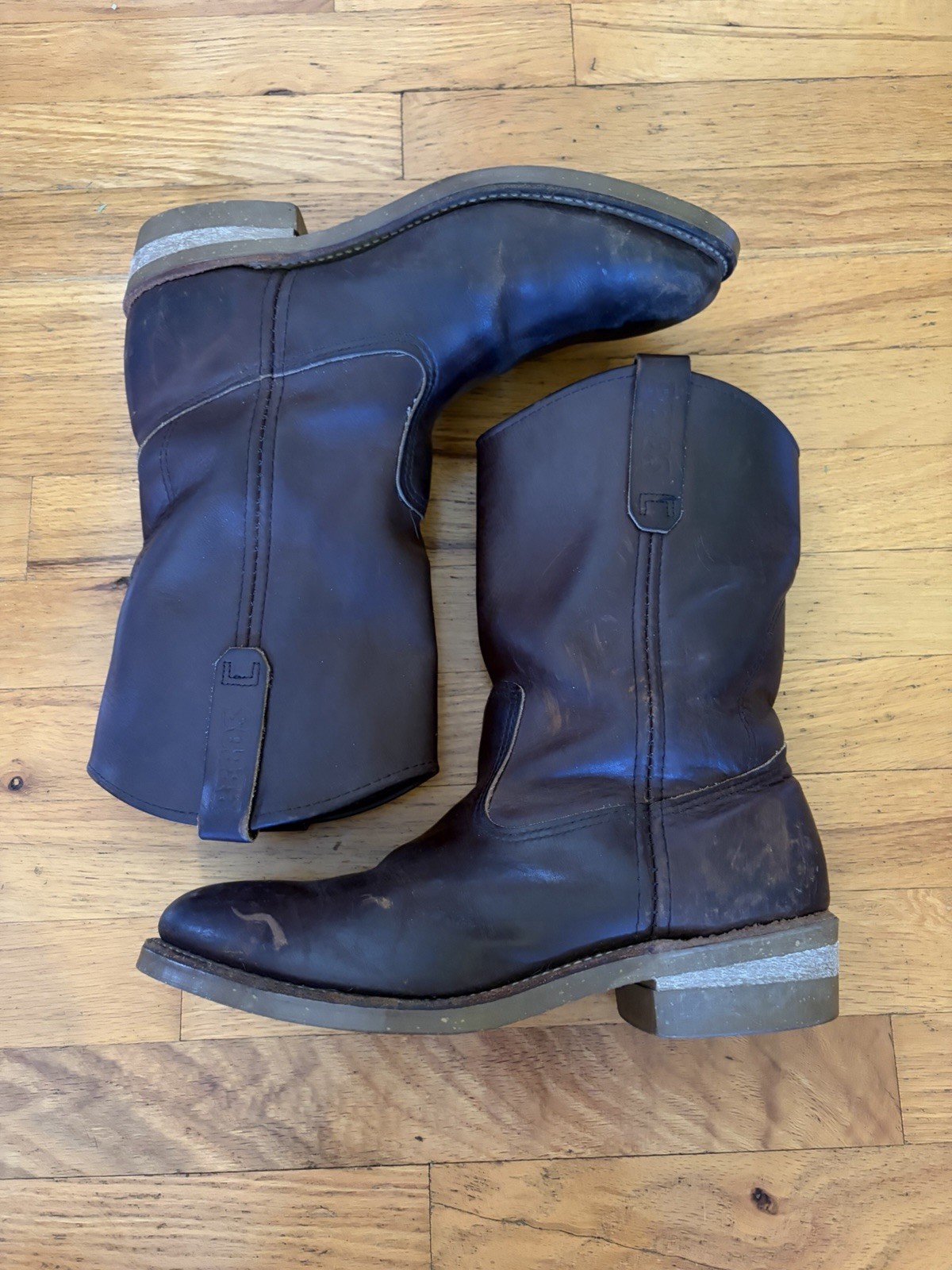 Red Wing Pecos 1155 Pull On Work Boots Brown Leather Made In USA Men’s Size 9D