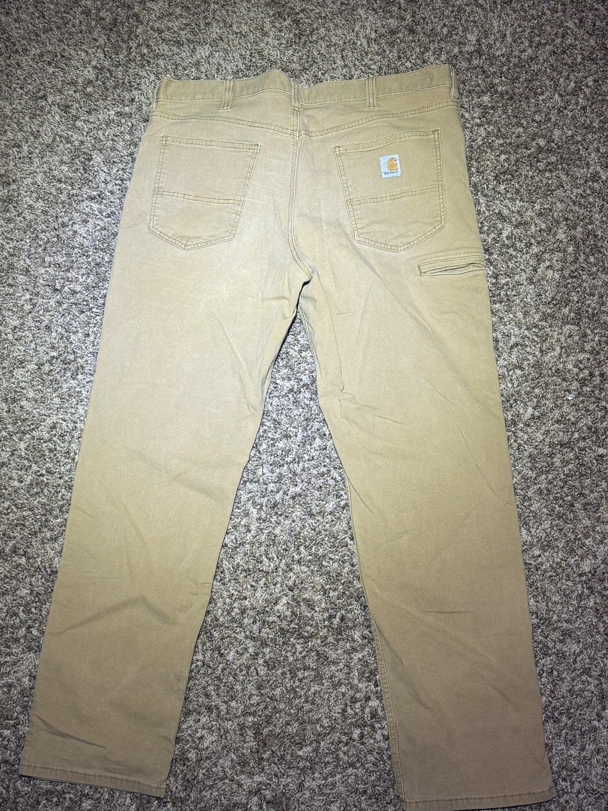 Carhartt Relaxed Fit Canvas Work Pants Tan 38×32 102517-918 Mens Khaki Duck