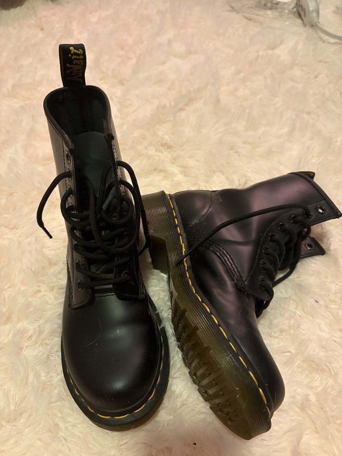 Dr. Martens 1460 Women’s Smooth Leather Lace Up Boots – Black, Size 6 US