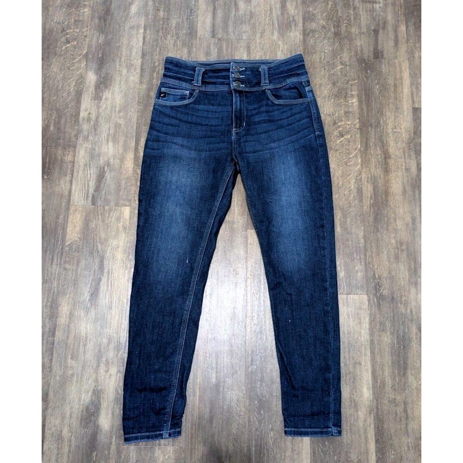 KanCan High Rise Triple Button Fly Skinny Jeans Womens 11/29 Dark Wash KC8601D