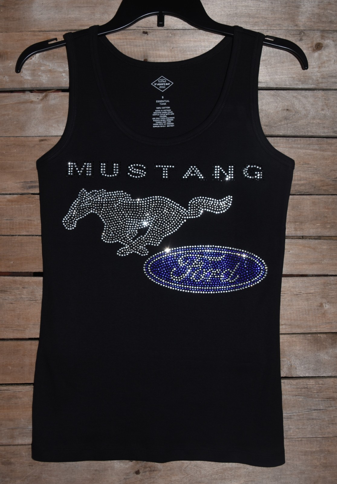 Ford Mustang rhinestone bling shirt or tank XS S M L XL XXL 1X 2X 3X 4X 5X
