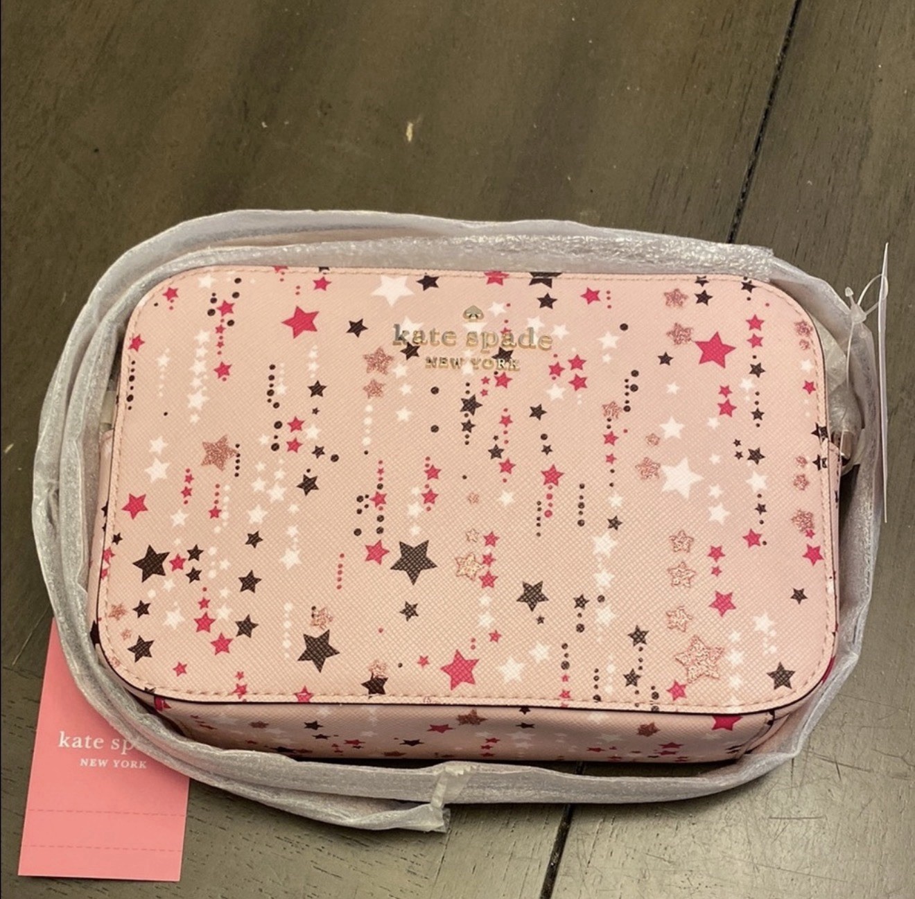 NWT Kate Spade | Staci Mini Camera Crossbody | Pink Multi/Twinkle Star