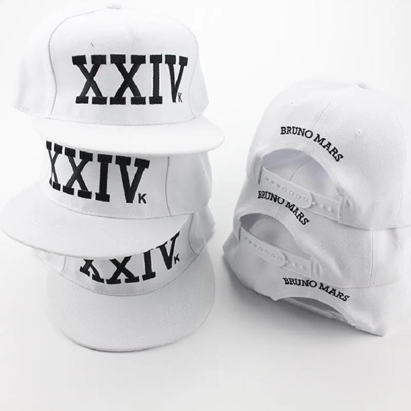 New Bruno Mars 24k Magic Baseball Cap Black and Red Hat Hip Hop Xxiv Funk Unisex