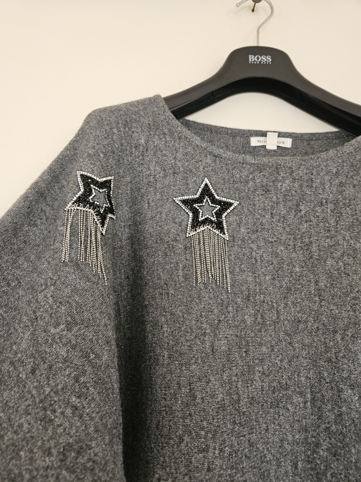 Monsoon. Size XL. Grey Jumper. Star Detail. Brand New No Tags