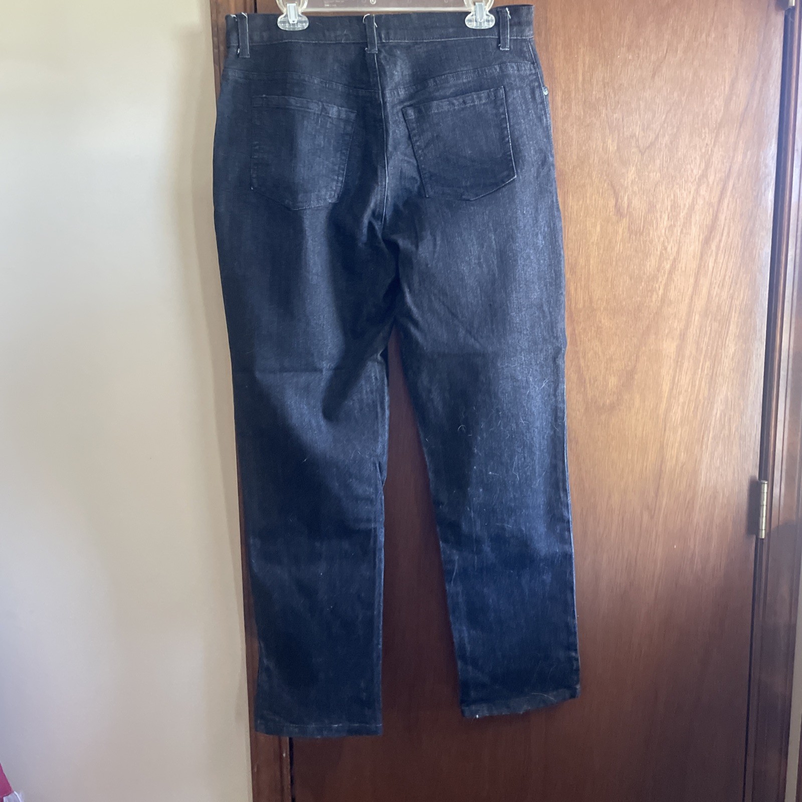 Gloria Vanderbilt AMANDA Black Jeans-Zipper/Button Closure-Size 14 MISSY AVERAGE