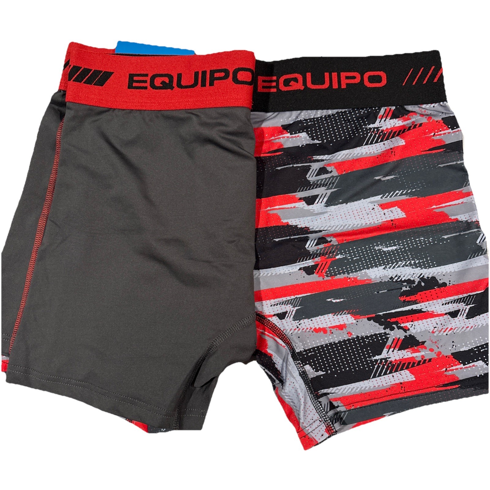 Men’s Equipo 2-pk. Boxer Briefs Size Medium Grey, Black And Red. NWT