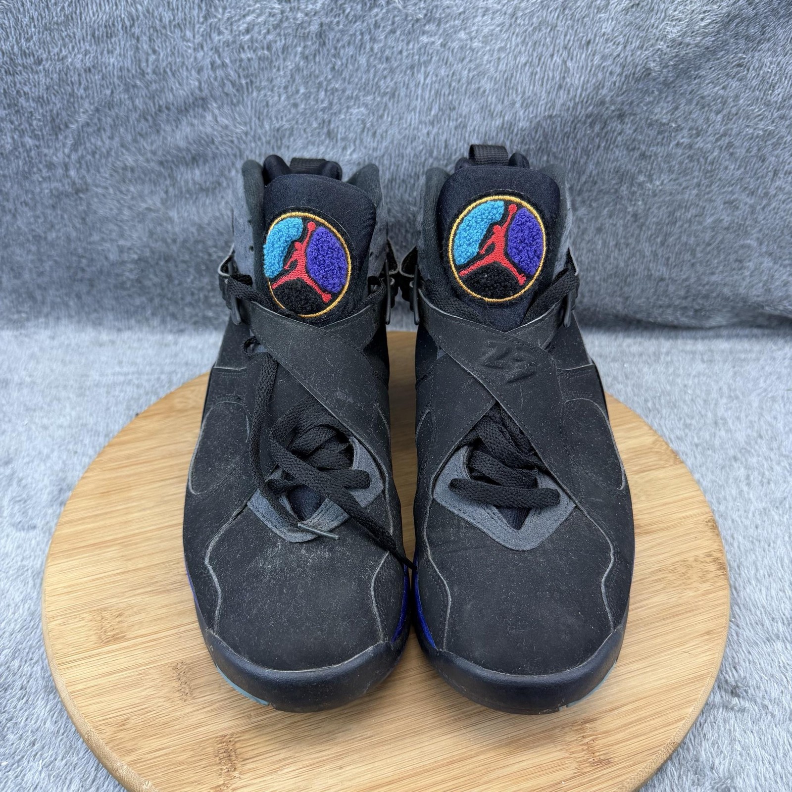 Jordan Air Jordan 8 Aqua Shoes Mens Size 8 Black Basketball Sneakers 305381-025