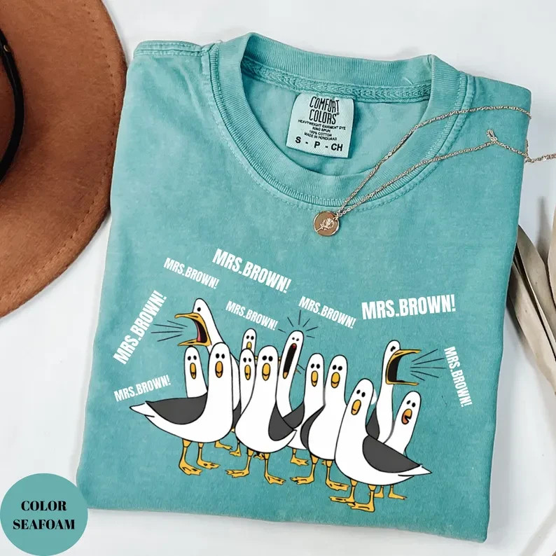 Custom Name Teacher Shirt Personalized Funny Seagull Back To School Graphic Tee