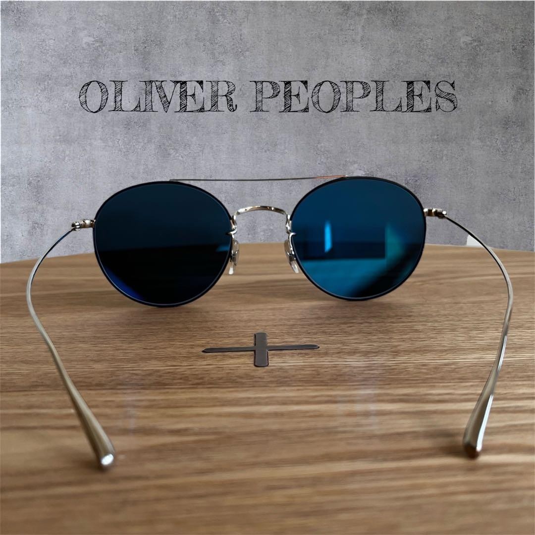 Oliver Peoples Kin Sunglasses Japan Made Silver Smoke Lens 50mm Used