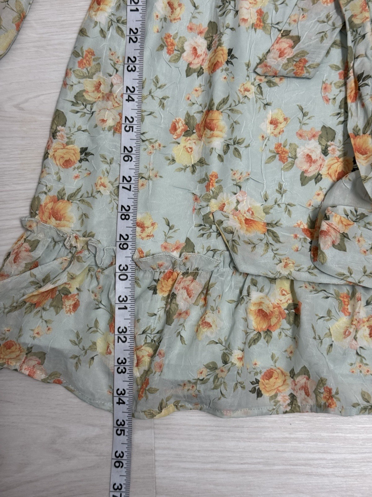Joie Womens Green Floral V-Neck Long Sleeve Chiffon Ruffle Tie Mini Dress S