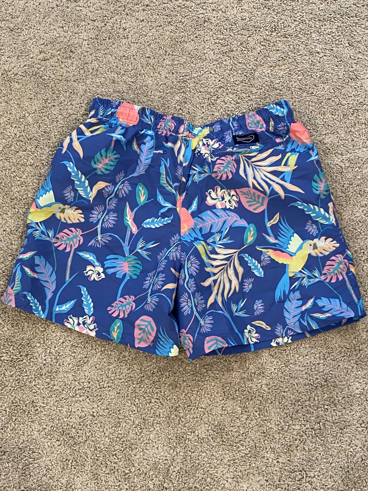Southern Lure Swim Trunks Men’s Size Small Multicolor Floral Parrot (23)