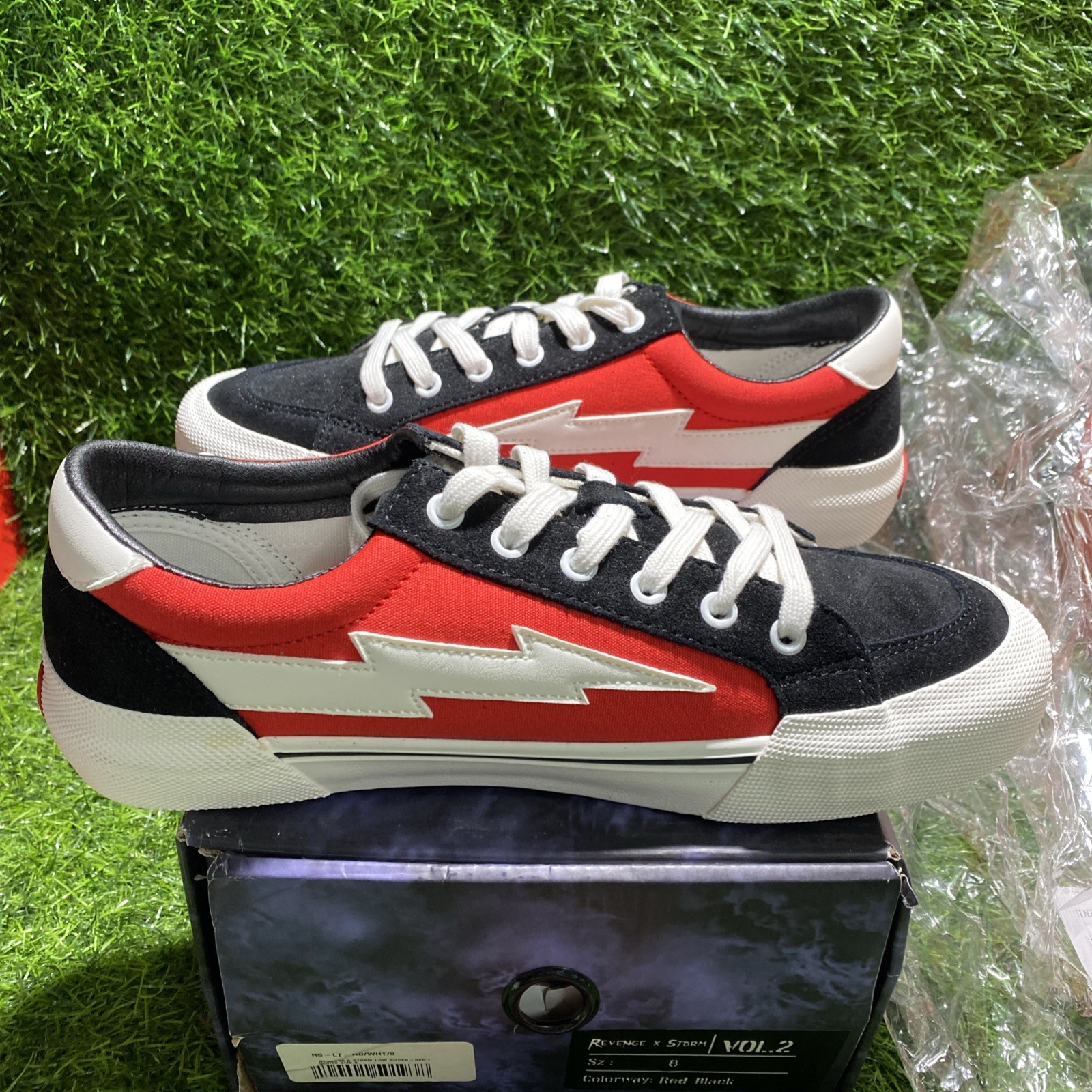 Revenge X Storm Vol.2 Black Red White Low Top Lace Up Size 8 Men’s Sneakers