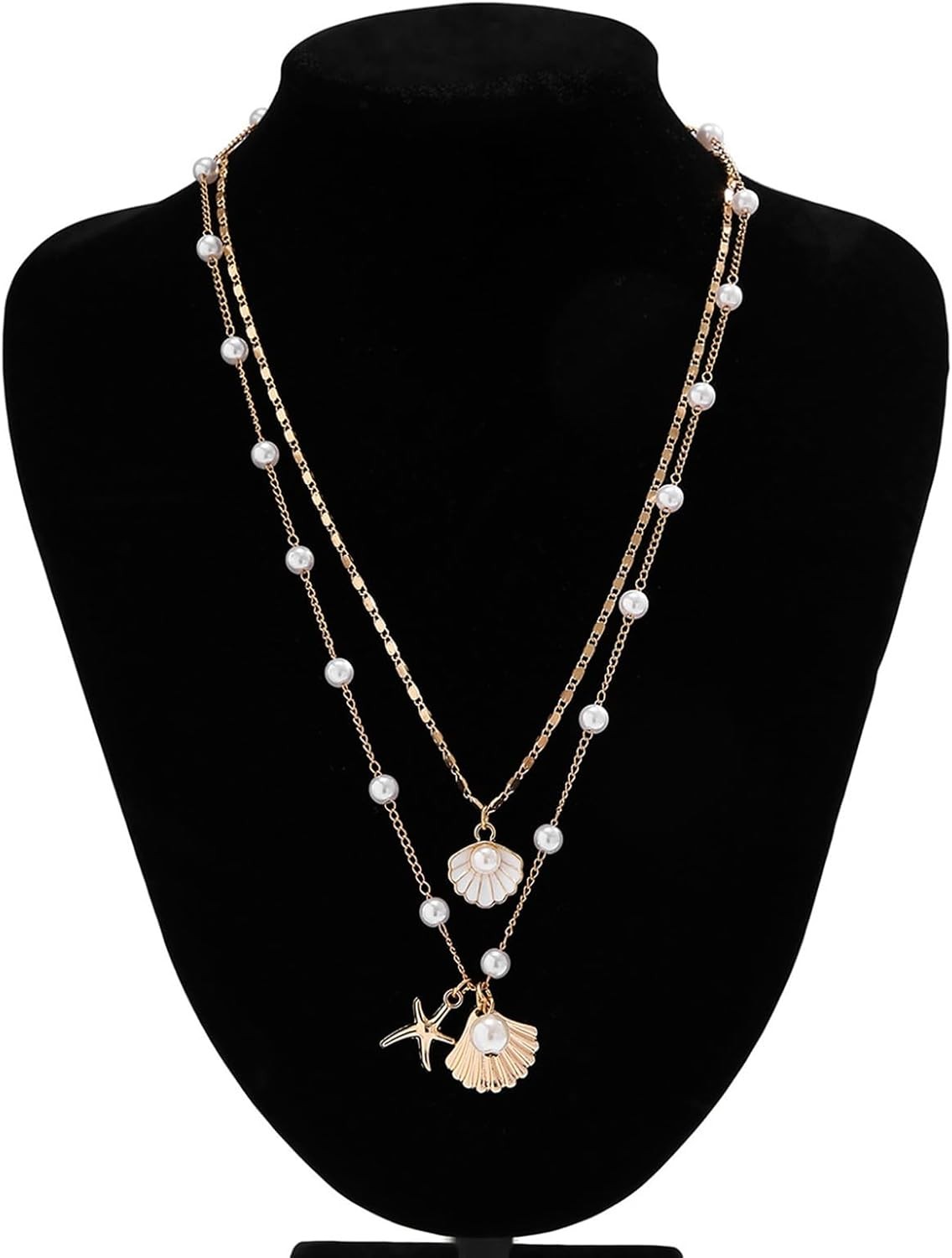 HUASAI Shell Necklaces for Women Starfish A5:starfish shell charm necklace
