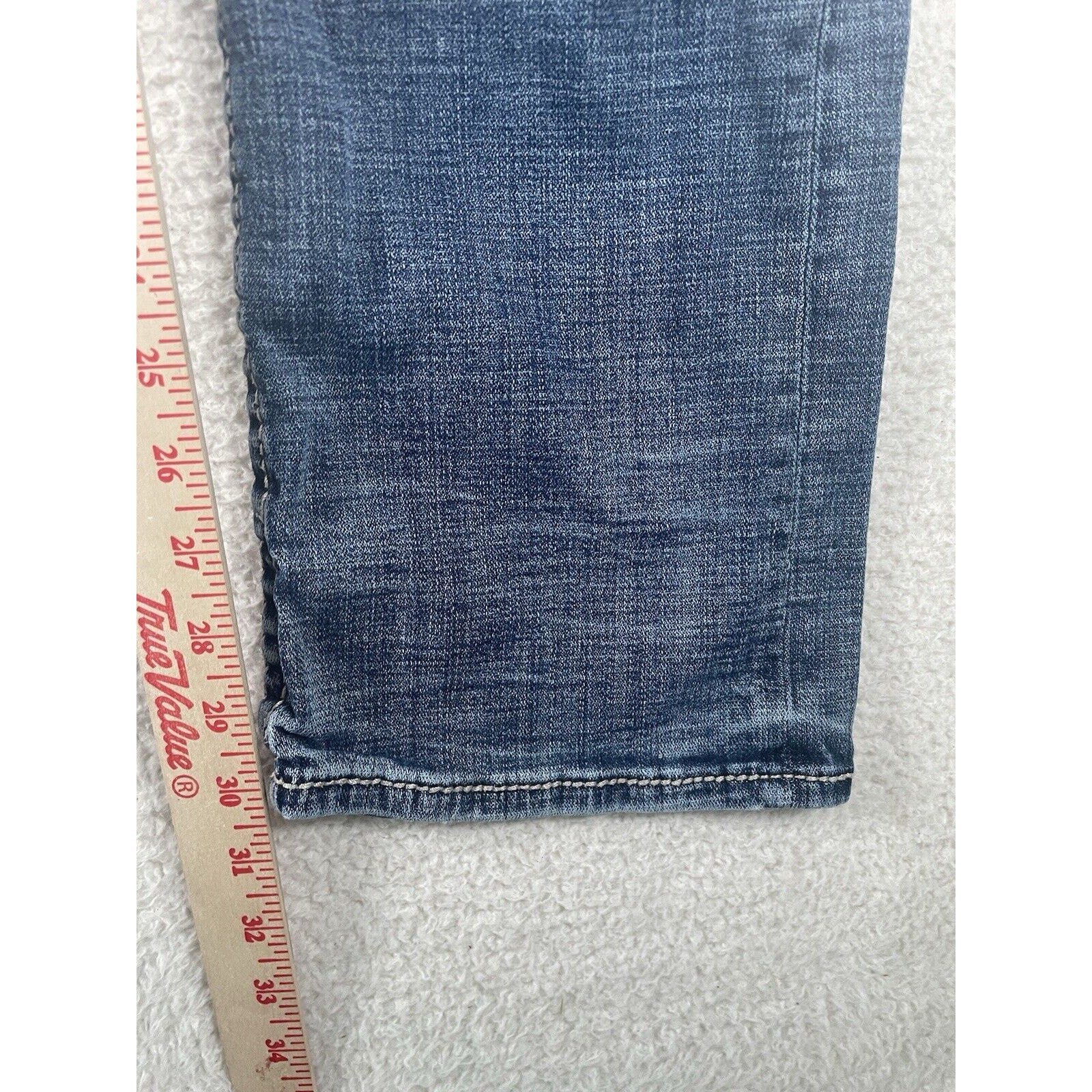 Salvage Buckle Mayhem Jeans Mens 29R 30×30 Blue Denim Distressed Boot Cut Y2K