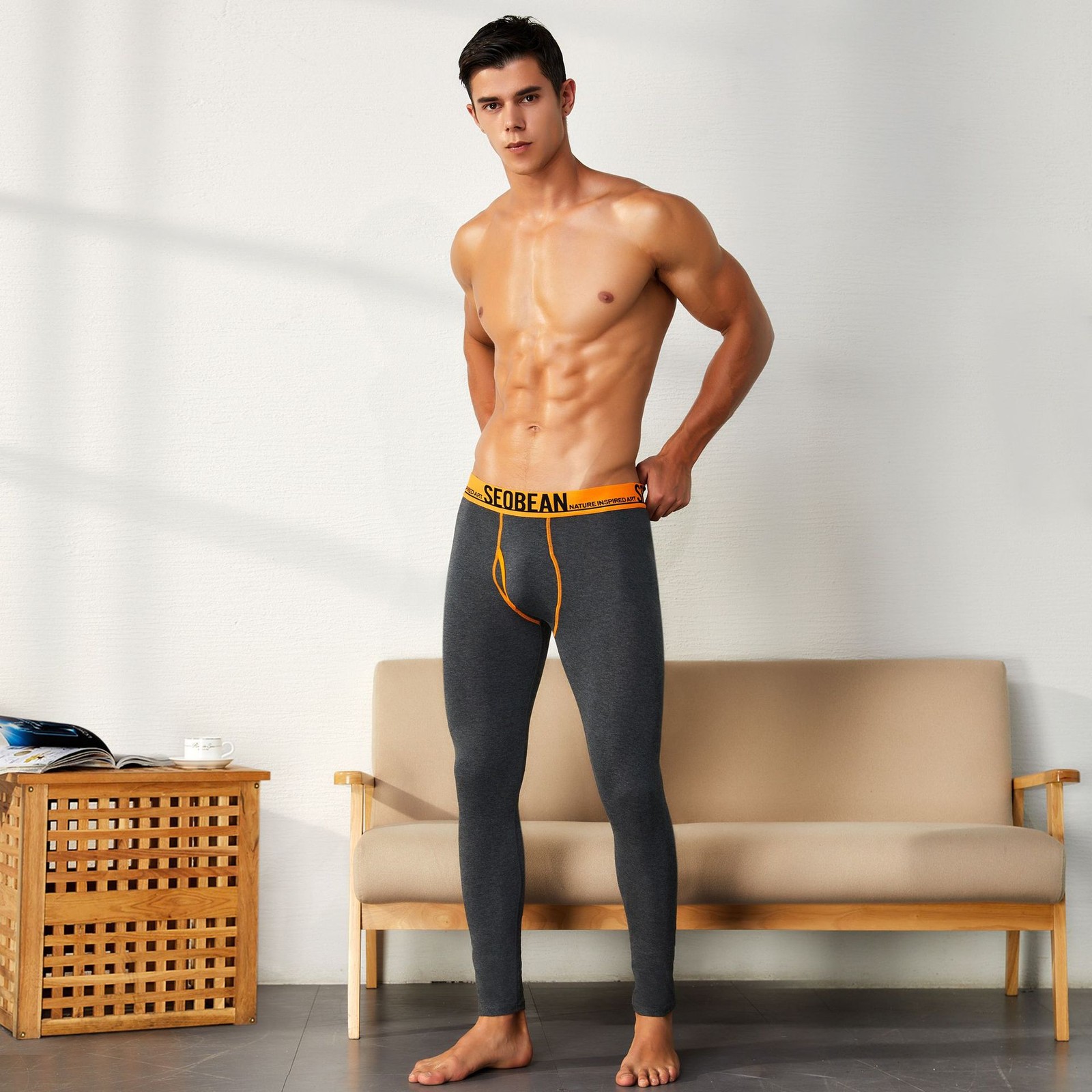 Men’s Thin Thermal Long Johns Set -Base Layer Underwear Pants, Casual Wear