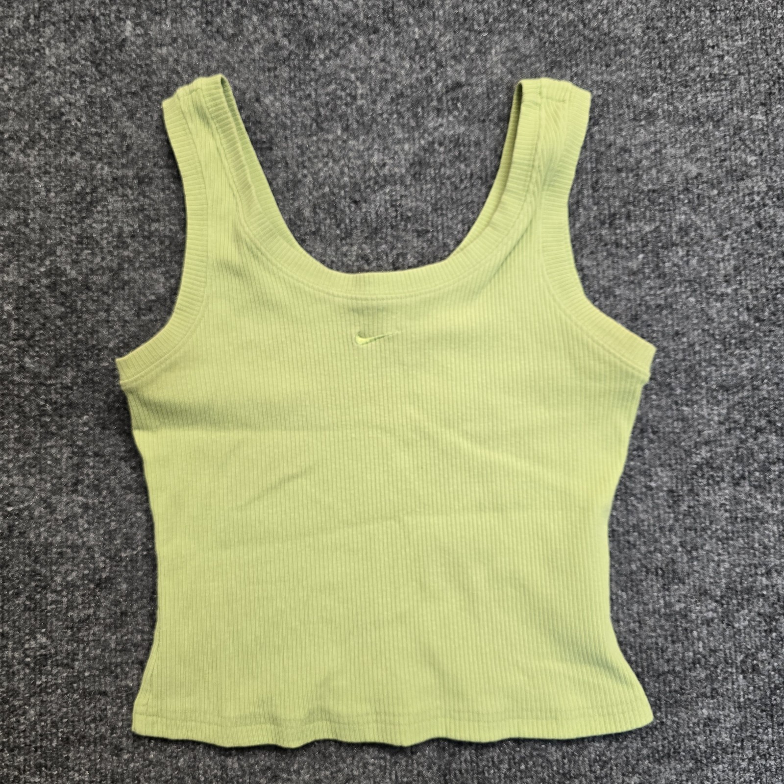Vintage Nike 90s Center Swoosh Neon Green Women’s Tank Sleeveless Top Shirt XS-S