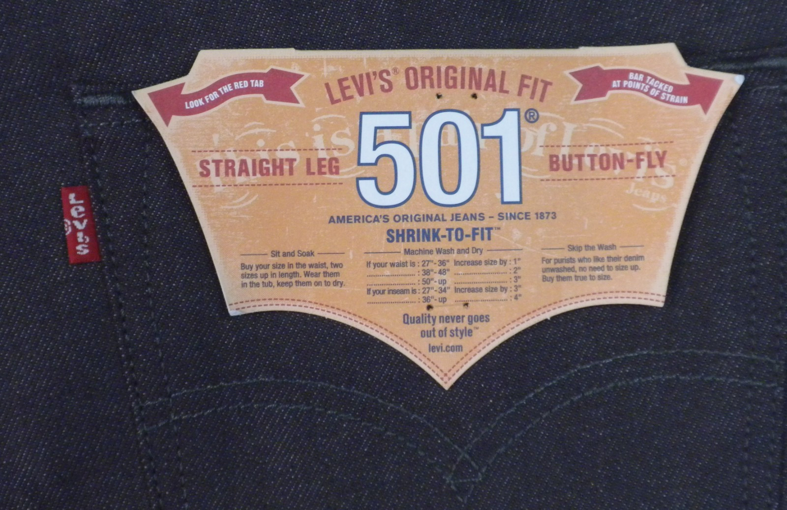 Levi’s 501 White Oak Cone (NOS 2016) Men’s Plum Shrink-to-Fit Jeans Size 38 x 30