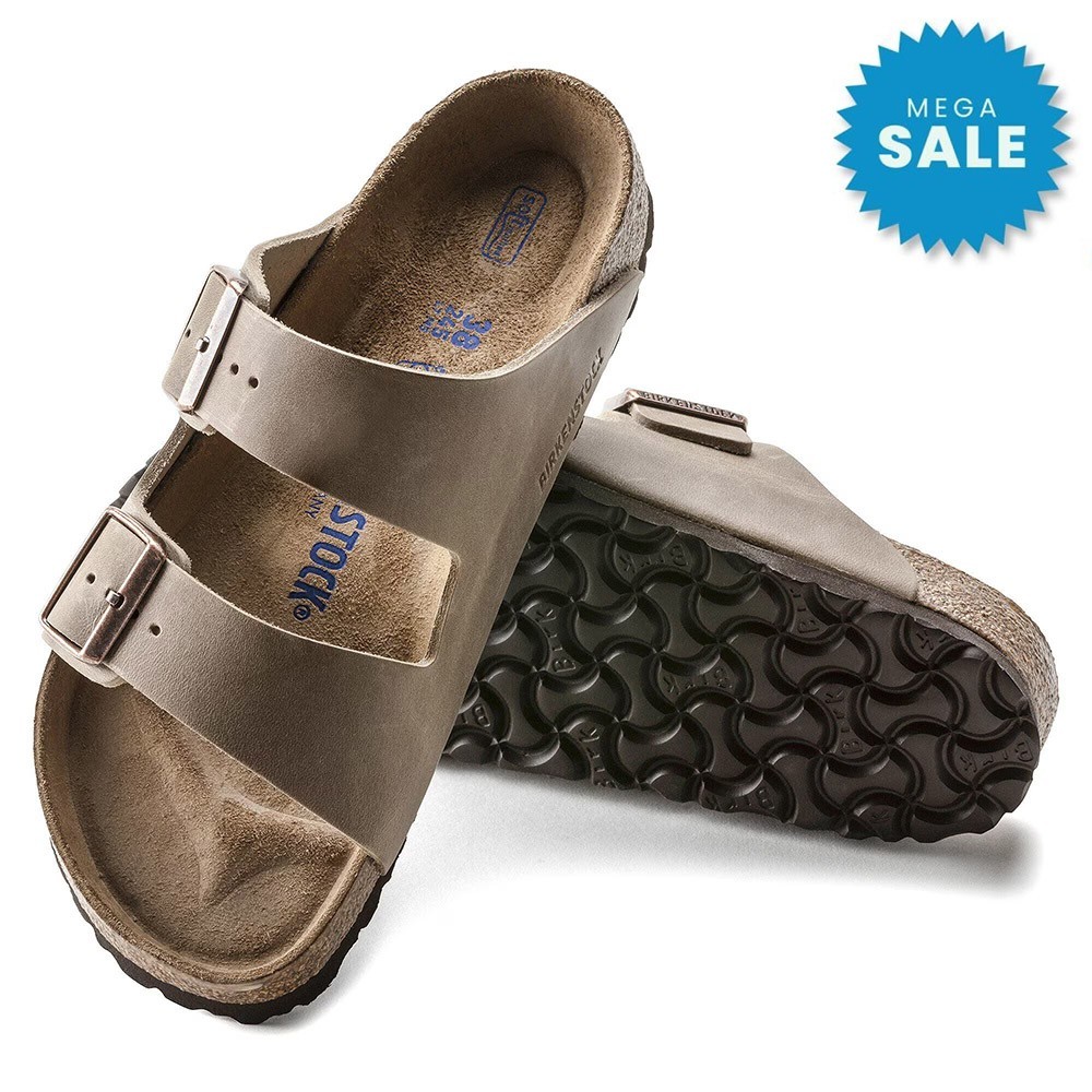 NWB Birkenstock Arizona Oiled Leather Tobacco Brown Sandals Soft Footbed Shoes