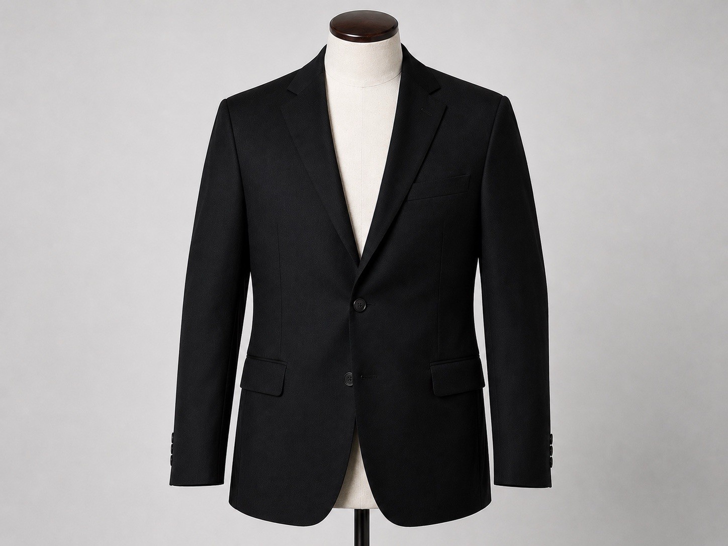 Lauren Ralph Lauren Slim 41R Black 100% Wool Sport Coat Blazer 2 Button