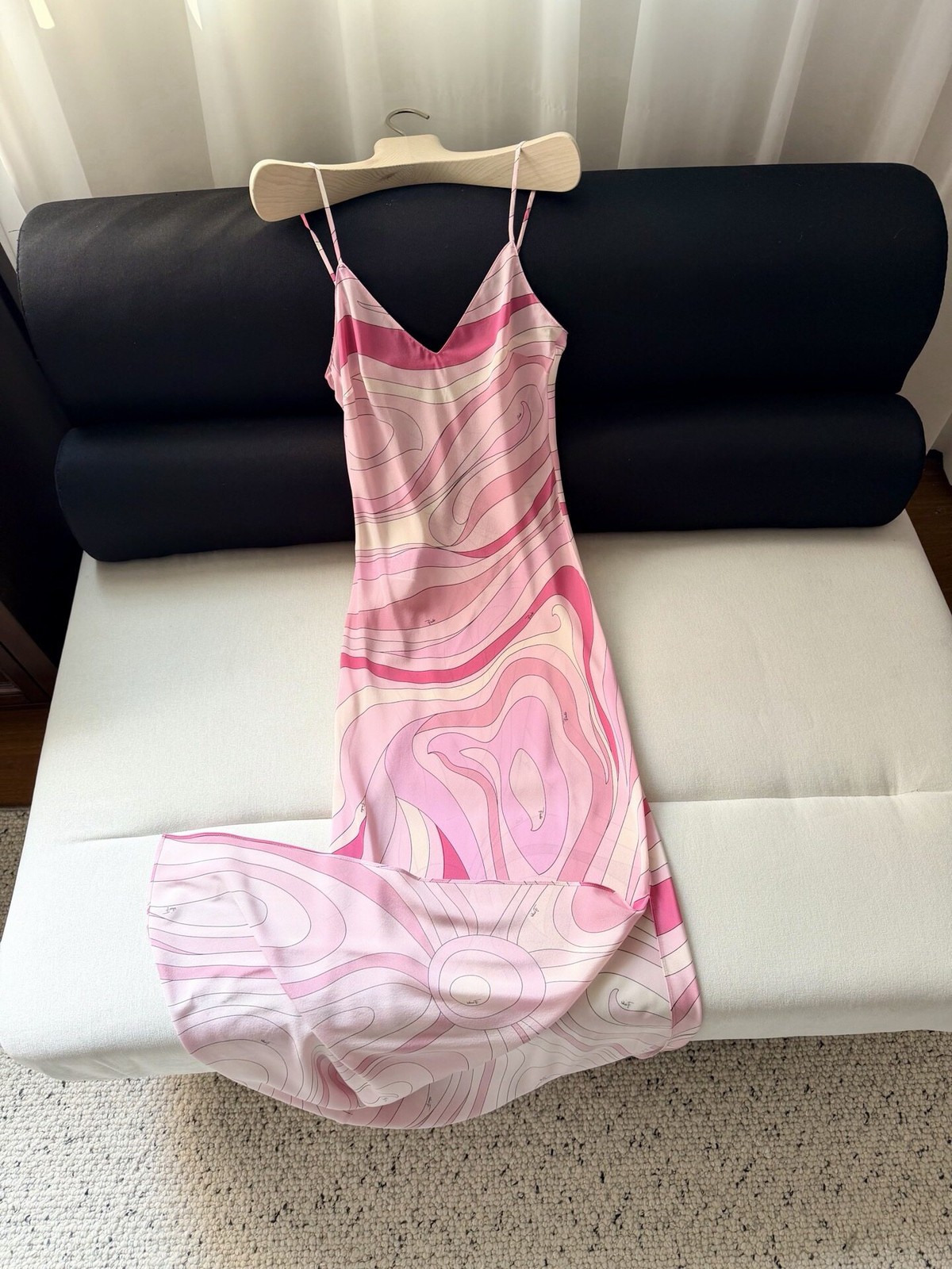 Emilio/ Pucci Silk Print Halter Dress