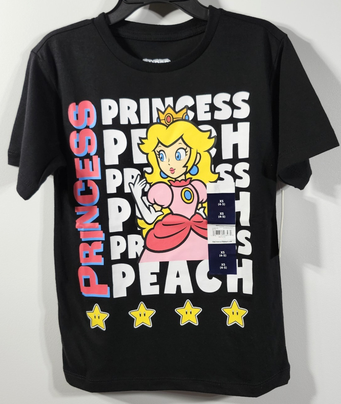Super Mario Princess Peach Girls Short Sleeve Graphic T-Shirt Size XS NEW