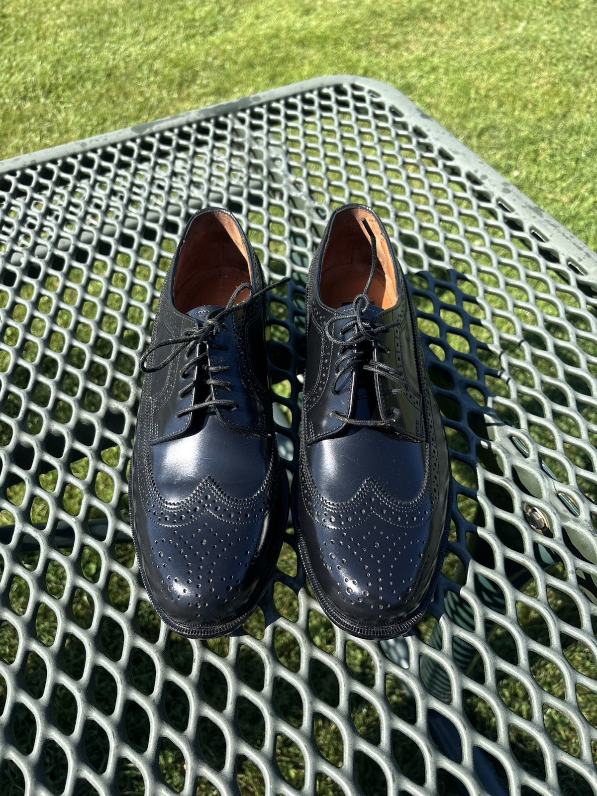 Bostonian Classic First Flex Men Size 9M Black Leather Wingtip Dress Shoes