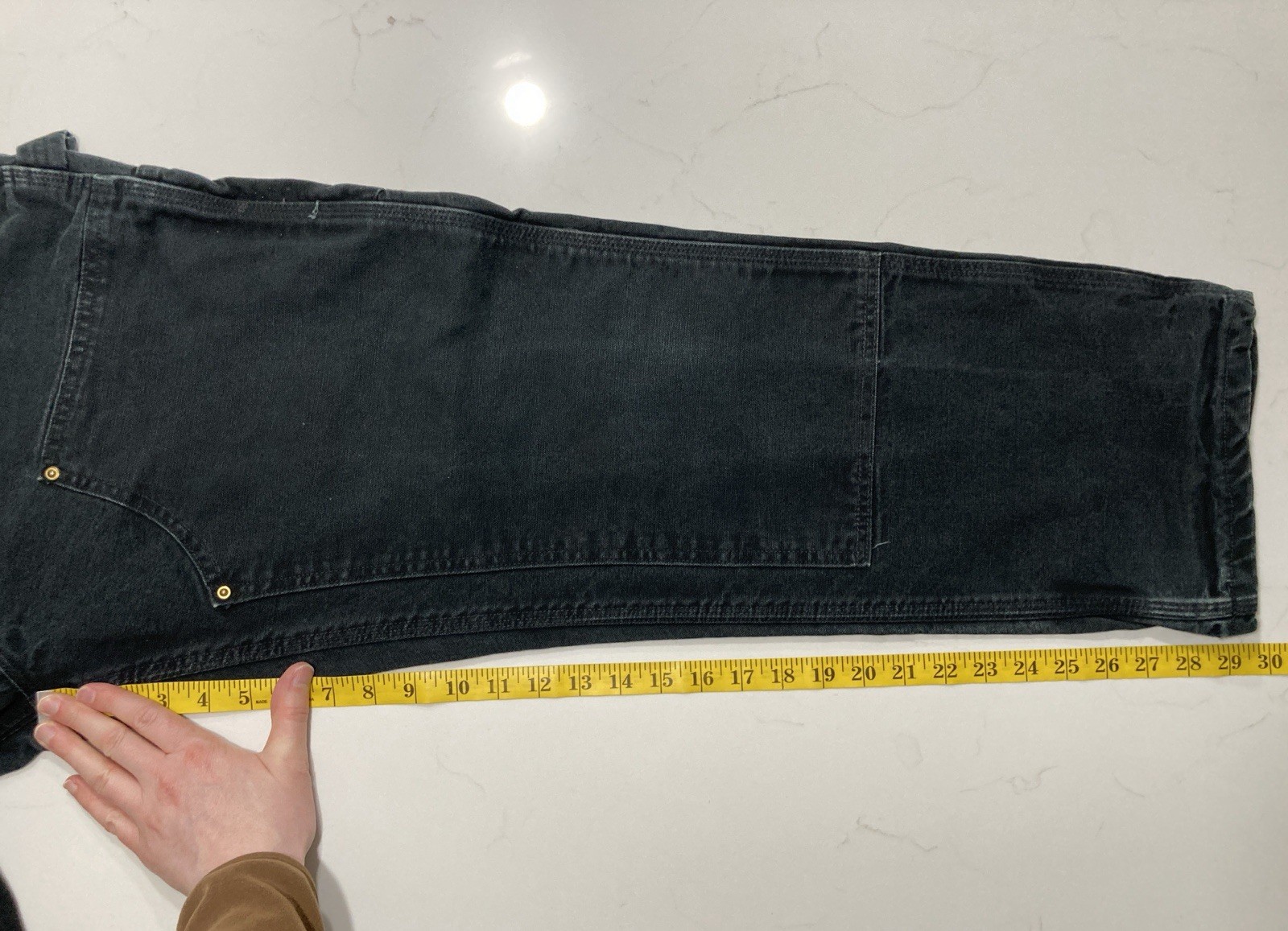 VTG Carhartt B01 BLK Double Knee Work Pants Mens 36×30 (Fits 34×29) Distressed