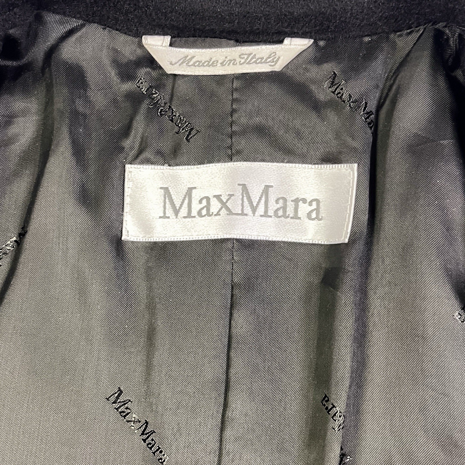 Max Mara Jacket Black Camel Hair Coat Jacket Tailored Blazer | UK 8 IT 40