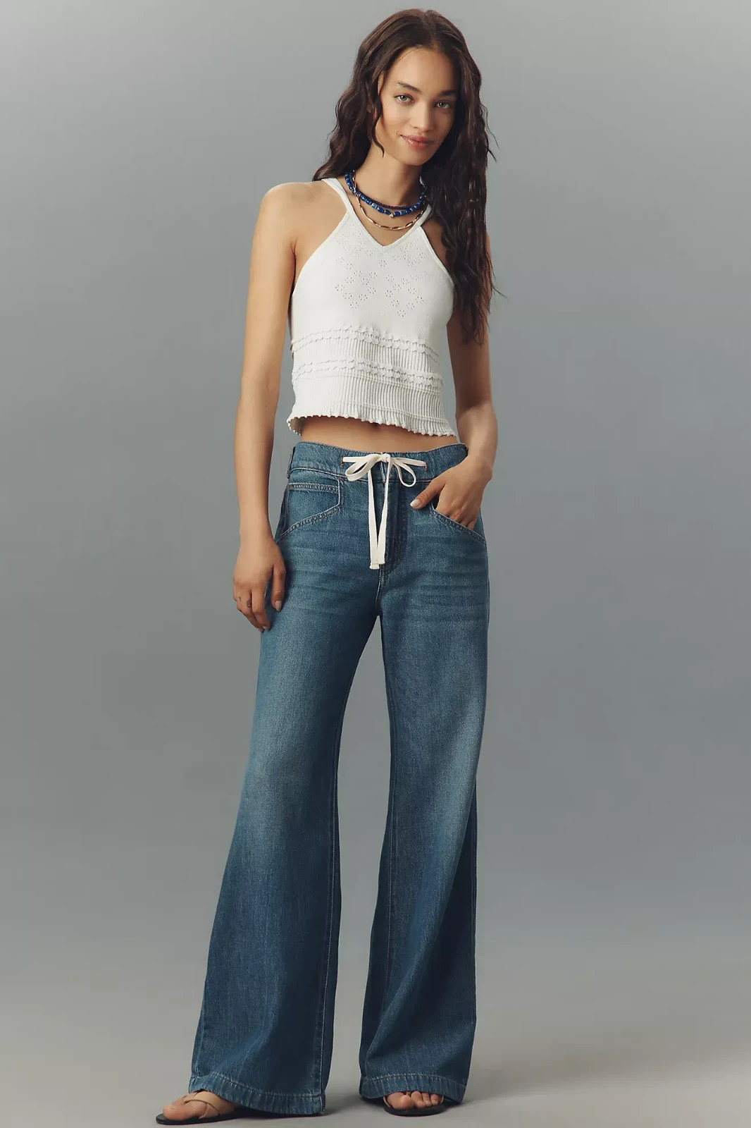 Anthropologie Ellis High-Rise Pull-On Flare Jeans by Pilcro