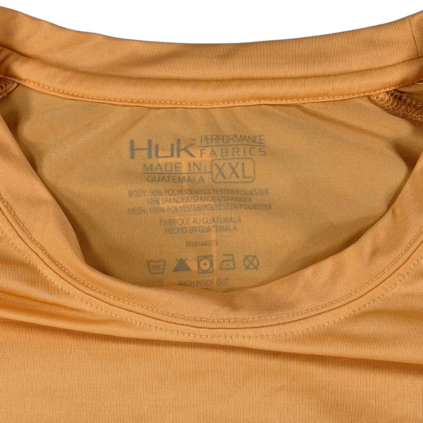 Men’s Huk Performance Fishing Long Sleeve Shirt Orange Size XXL