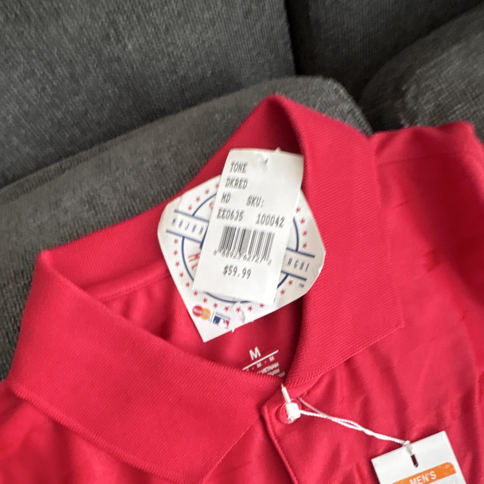 Antigua Texas Rangers Spring Training Red Embroidered Logo Polo Shirt M