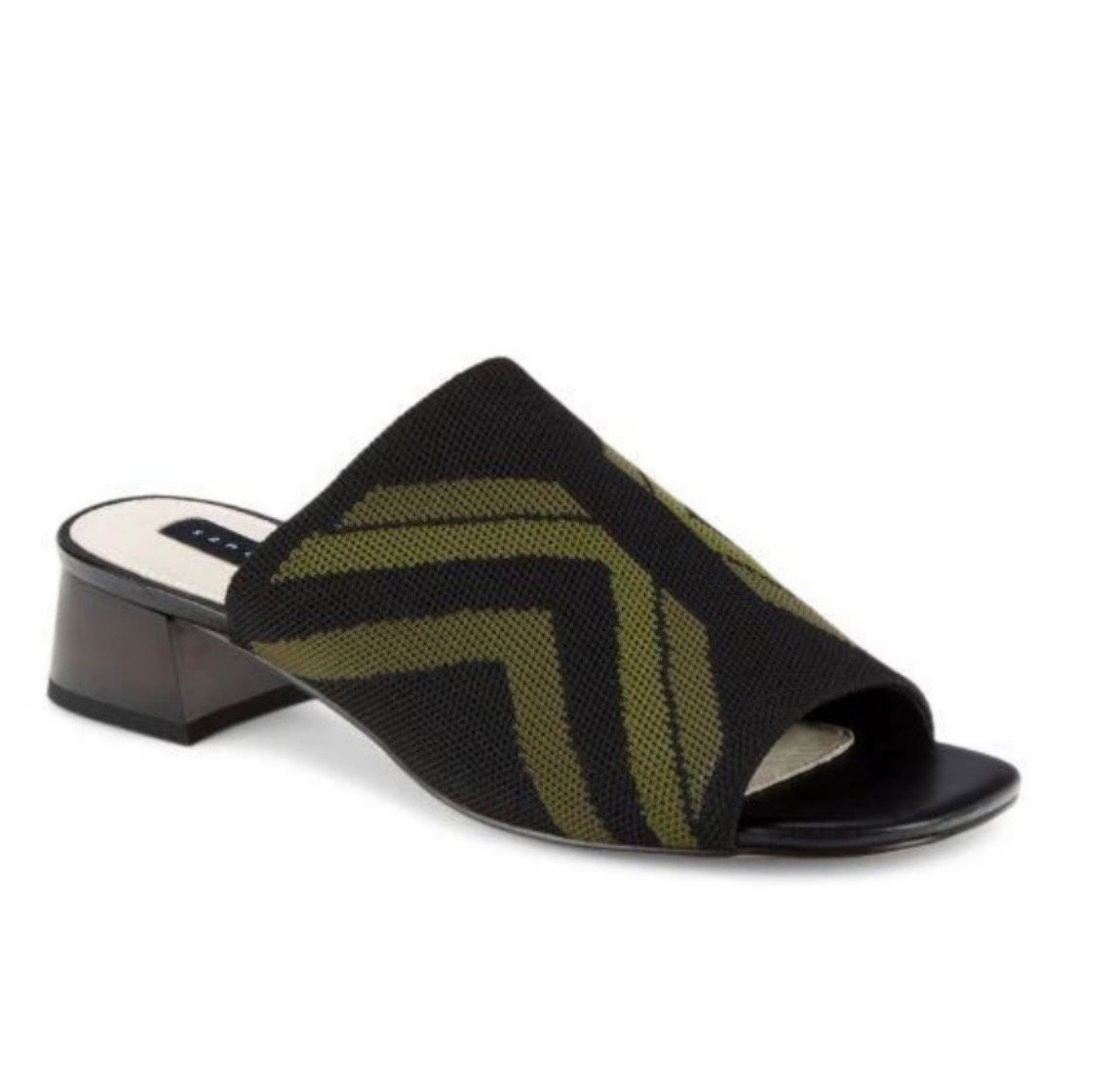 Sanctuary Rally Block Heel Mule Clog Sandals Size 8 New in Box ! Green and black