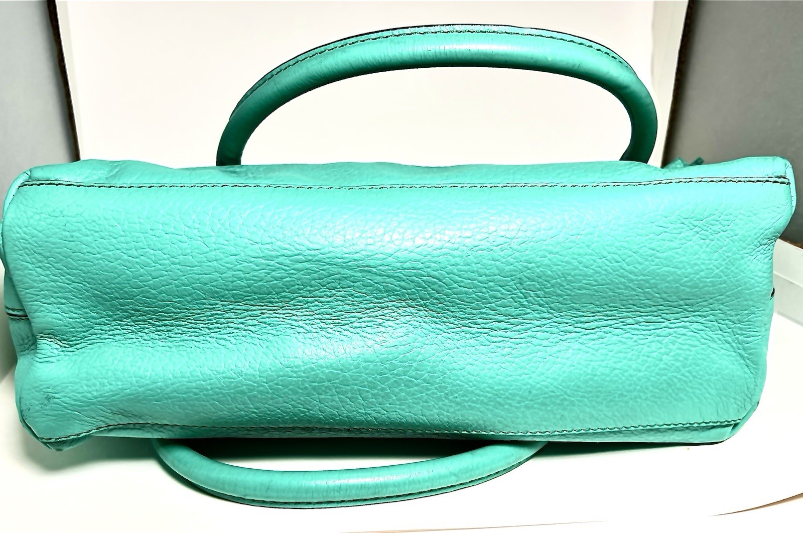 kate spade new york Turquoise Pebbled Satchel, Zip Tassel, Detachable Strap