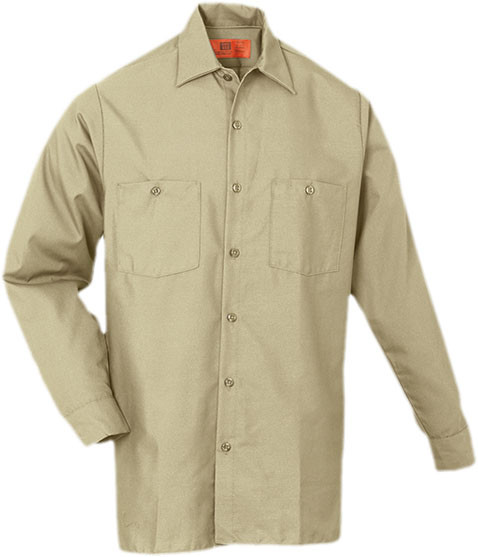 Work Shirts Industrial Uniform Two Pockets Long Sleeve REED Polyester/Cotton
