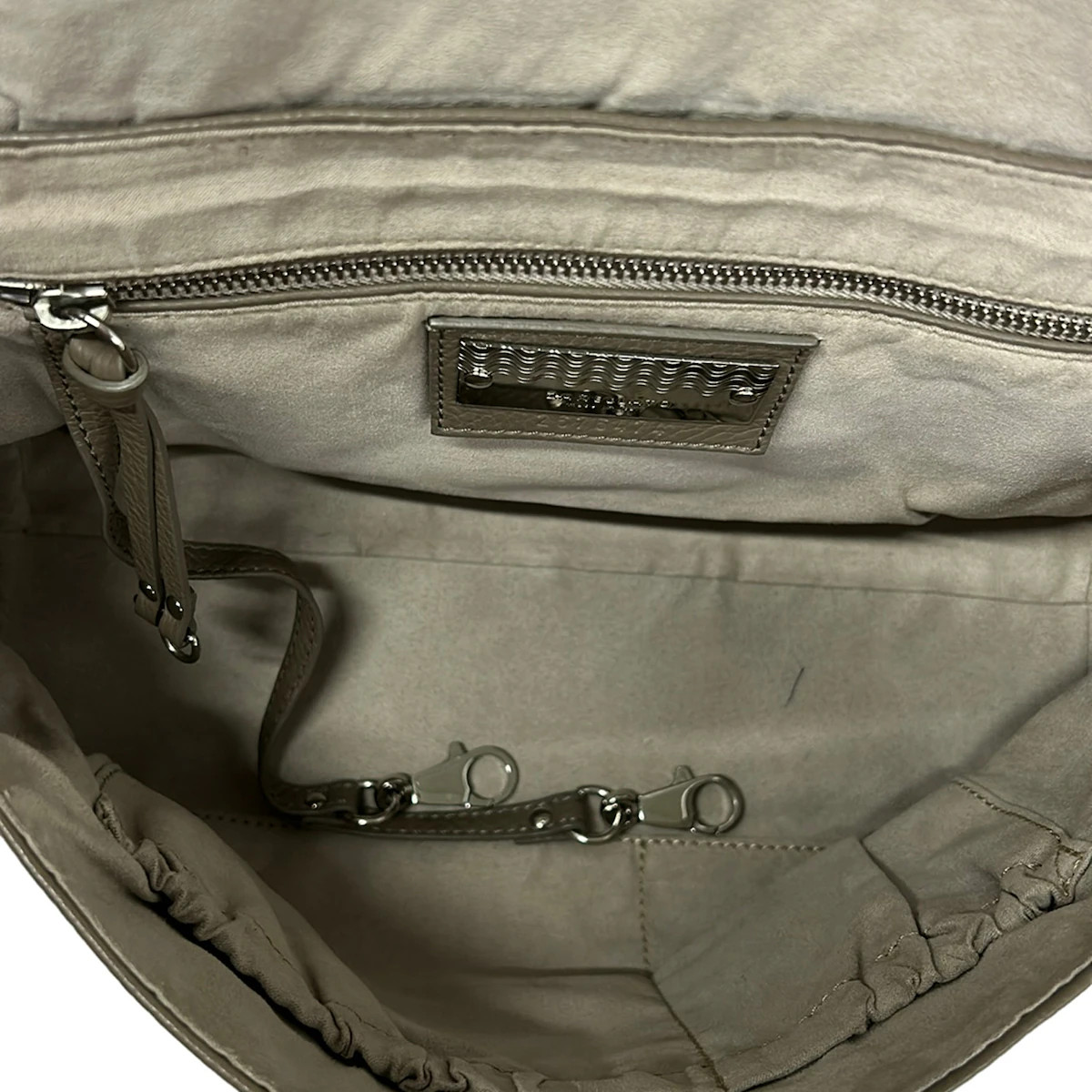 ZANELLATO Postina S Gray Beige Leather Handbag