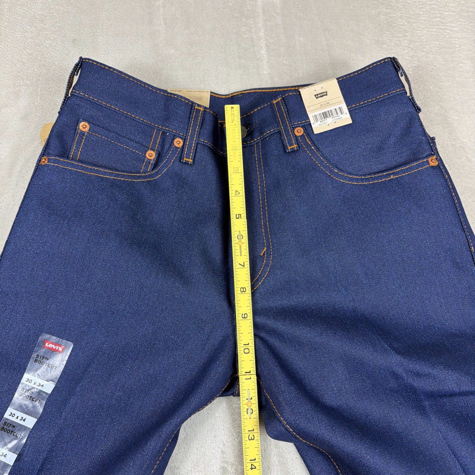 Levi’s 517 Bootcut Jeans Men’s Size 30×34 Blue Denim Cowboy Raw Wash Stretch