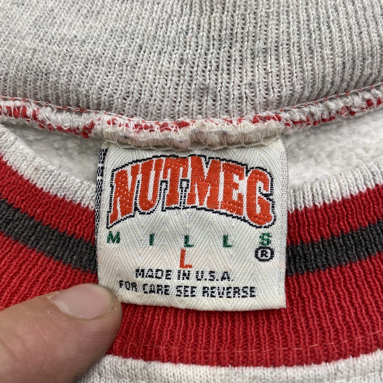 Vintage San Francisco 49ers Sweatshirt Mens L Gray 90S NUTMEG NFL Sweater USA