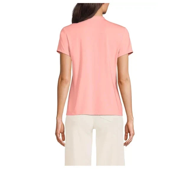 Lands’ End Women’s Short Sleeve Pintuck Blouse(1859436)