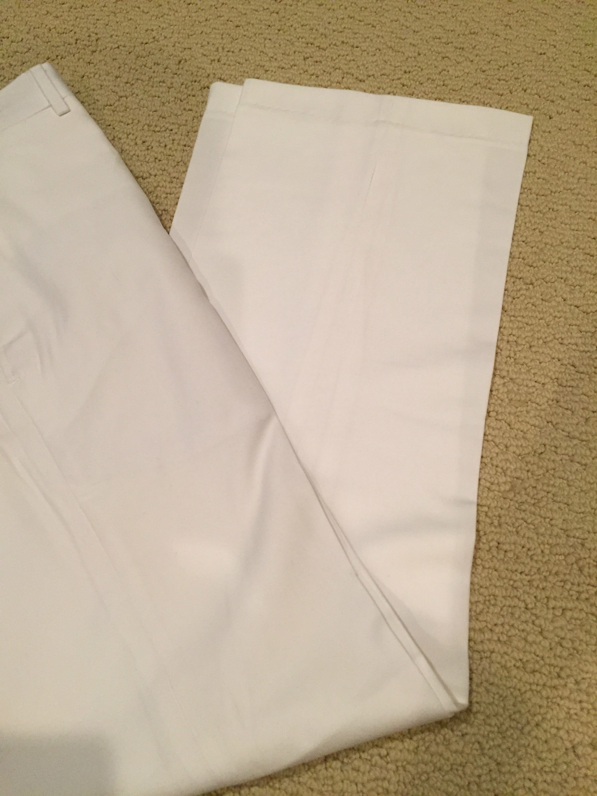 NWT Men’s Alberto Cardinali White Flat Front Dress Pants Slacks ALL SIZES LENGTH