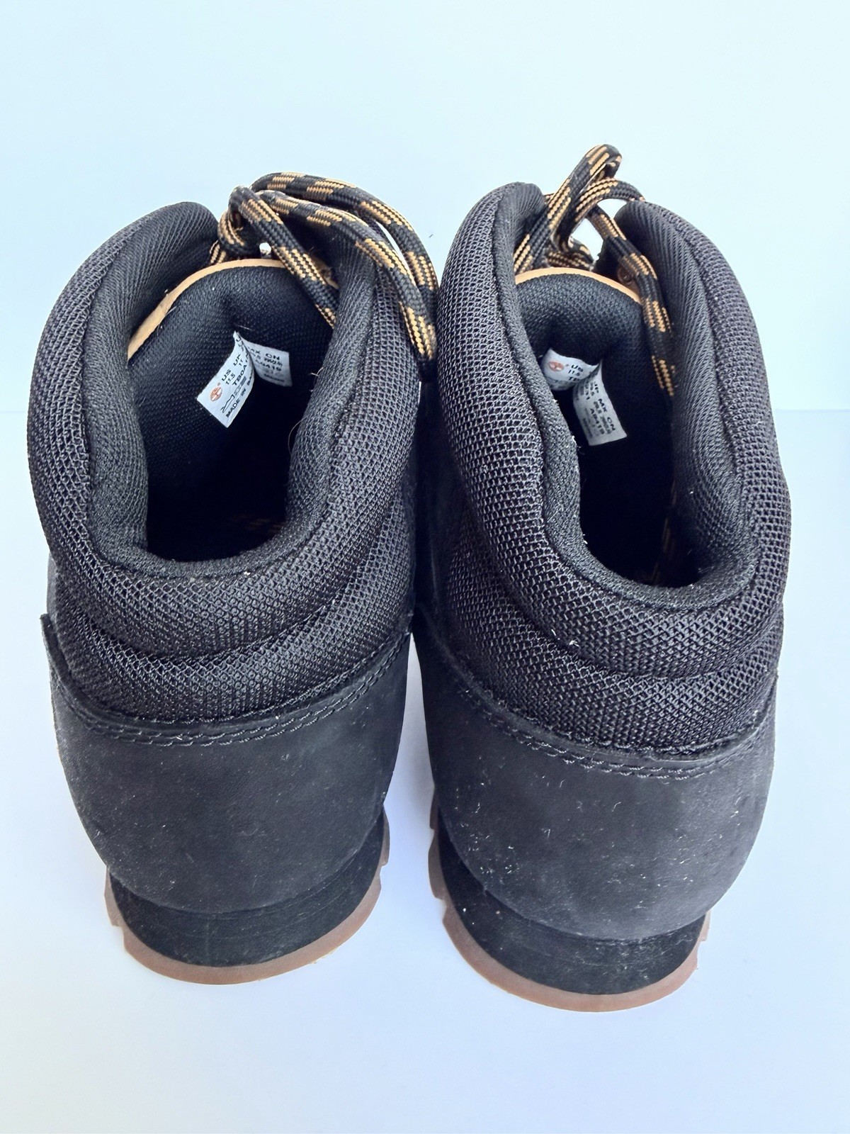 Timberland Men’s Hiker Ankle Boots Leather Beige/Black Lace-Up US 11.5