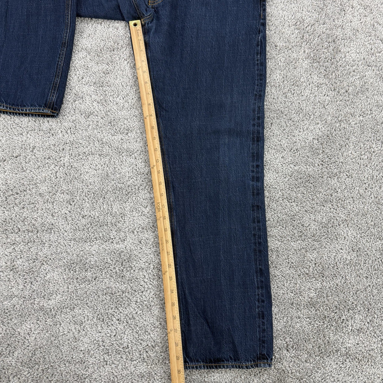 J Crew The Sutton Selvedge Jeans Mens Size Tag-36×32/Fits-36×30 Red Line Tapered