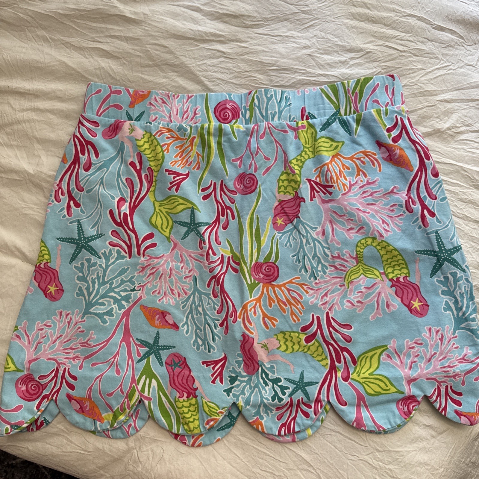 Ana Clare Ocean, Mermaid Themed Light Blue and Pink Skort. XL. Excellent.