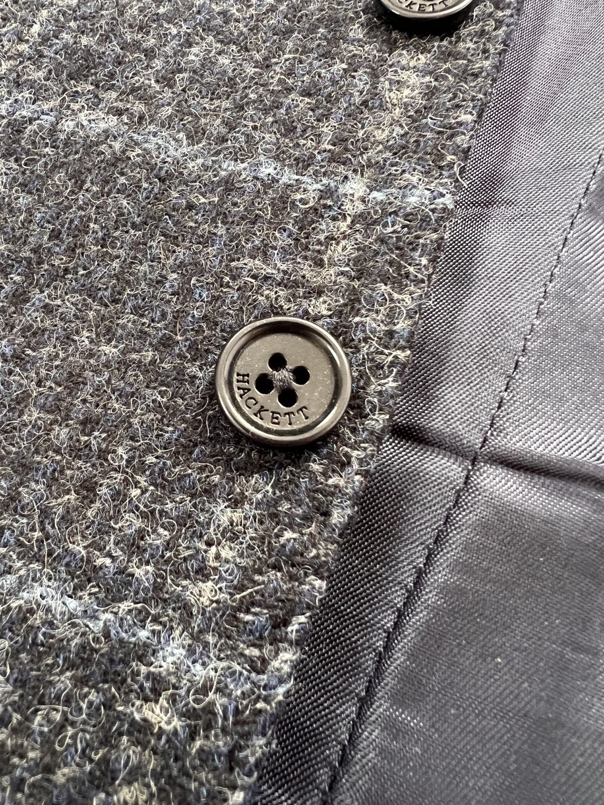 Hackett Checked 100% Wool Tweed Waistcoat With College Stripe RRP £250 Size 38″