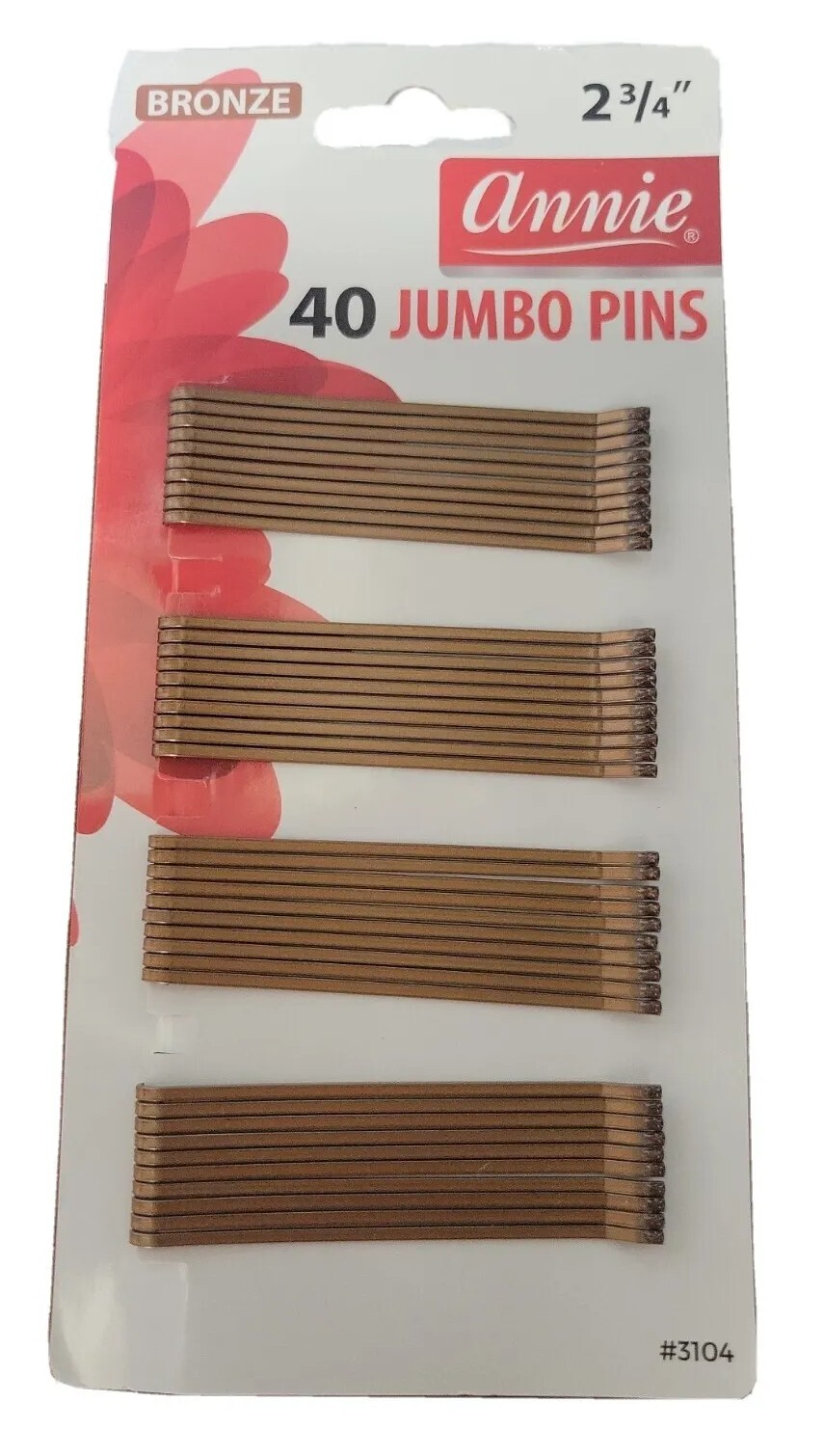 2 PKS Annie 2 3/4” Bobby Pins Bronze Hair jumbo Pins Bob Pins 40 Pack