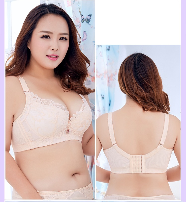 Bracelets For Women Push Up Bra Embroidery Underwear Full Coverage Plus Size CDE