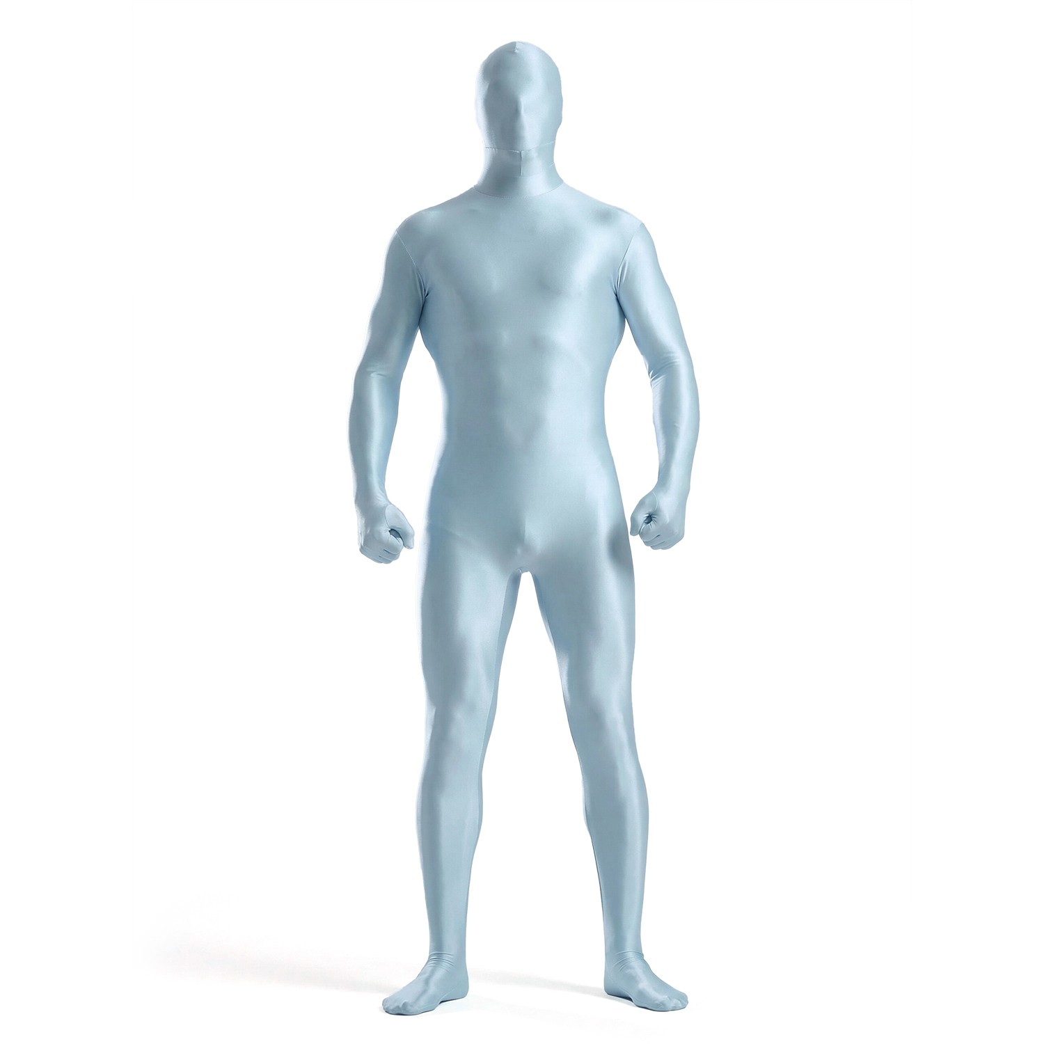 Men Satin Glossy Tracksuits One Piece Jumpsuits Cosplay Costume Zentai Bodysuits